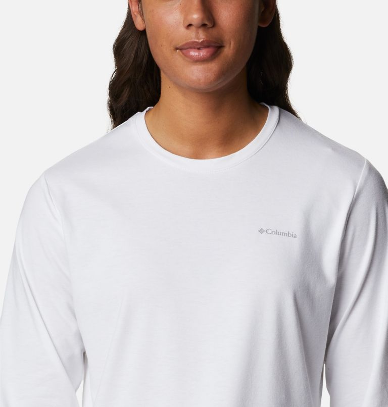 Thumbnail: Women's Sun Trek Long Sleeve T-Shirt, Color: White, image 4