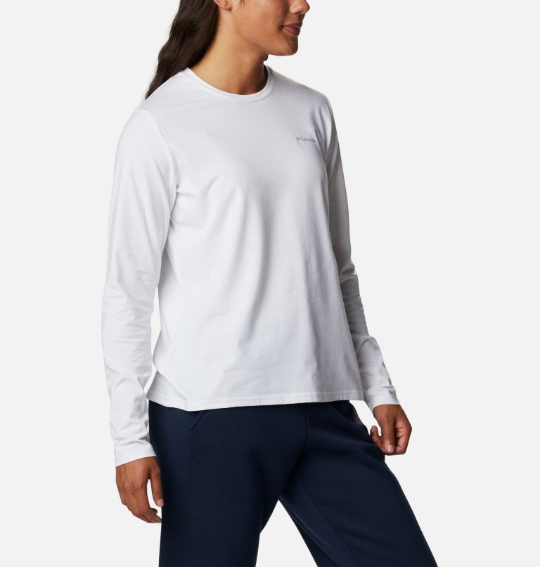Thumbnail: Women's Sun Trek Long Sleeve T-Shirt, Color: White, image 5