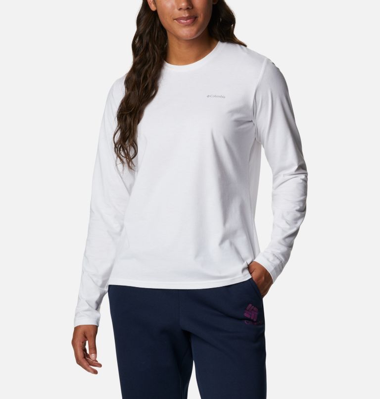 Thumbnail: Women's Sun Trek Long Sleeve T-Shirt, Color: White, image 1