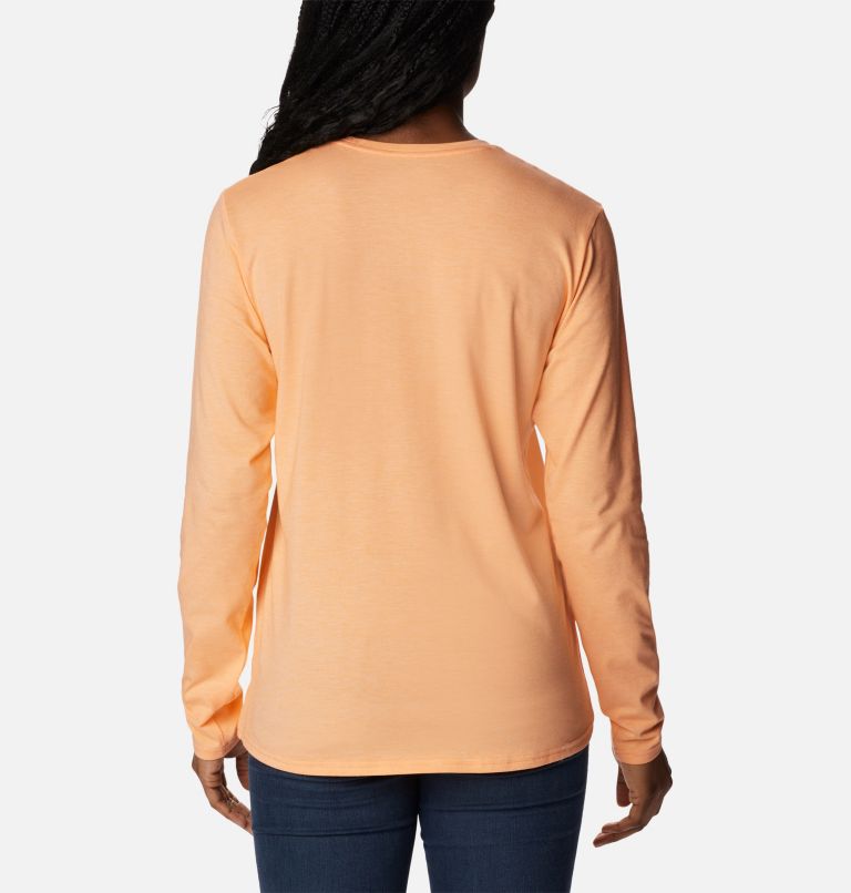 Women's Sun Trek Long Sleeve T-Shirt, Color: Peach Heather, image 2