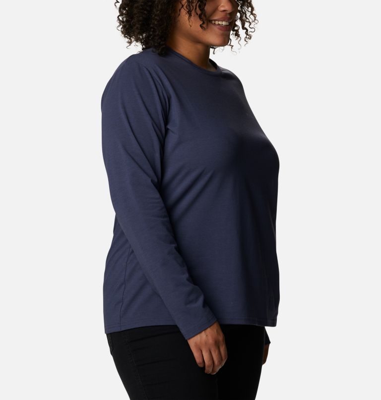 T-shirt à manches longues Sun Trek pour femme - Grandes tailles, Color: Nocturnal