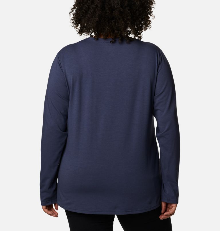 Thumbnail: T-shirt à manches longues Sun Trek pour femme - Grandes tailles, Color: Nocturnal, image 2