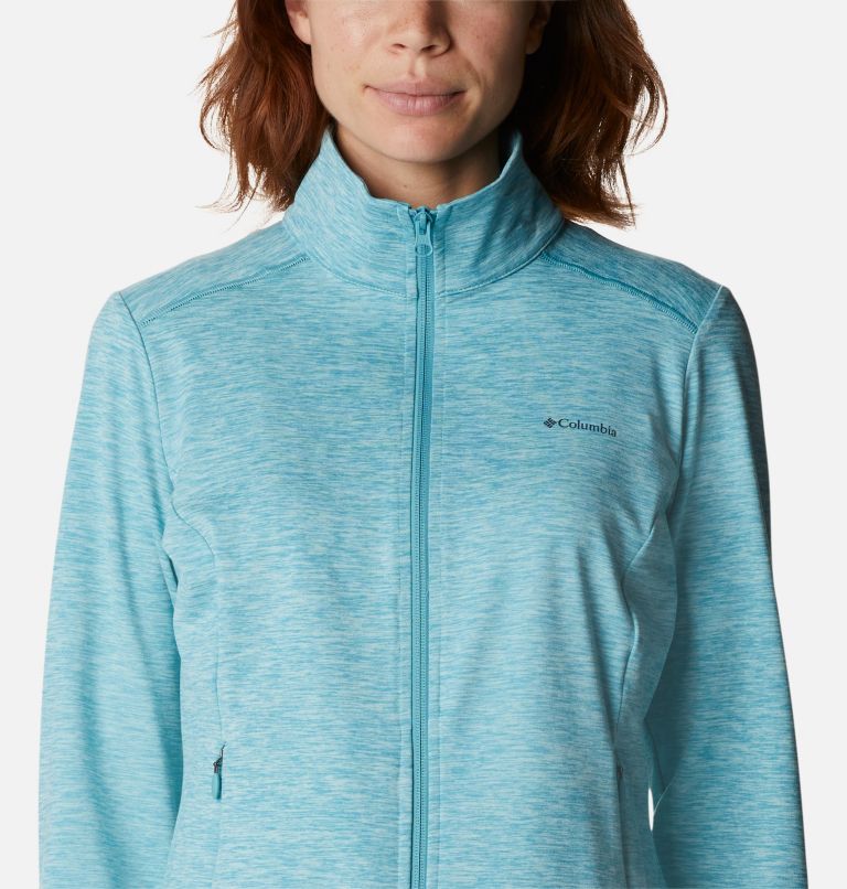 Thumbnail: Women’s Weekend Adventure Technical Fleece Jacket, Color: Sea Wave Heather, image 4