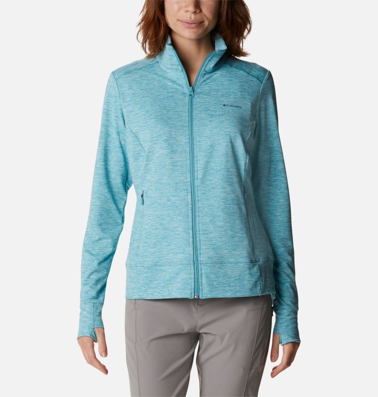 Women’s Weekend Adventure Technical Fleece Jacket, Color: Sea Wave Heather, image 1