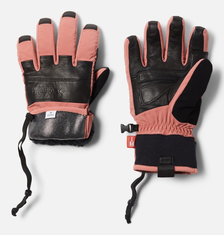 Thumbnail: Women's Peak Pursuit Gloves, Color: Dark Coral, Black, image 2