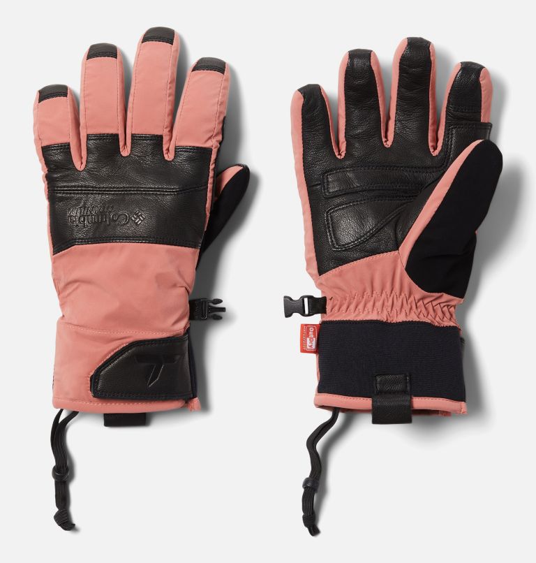 Women's Peak Pursuit Gloves, Color: Dark Coral, Black, image 1