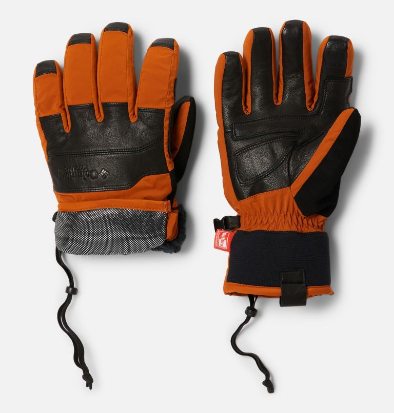 Thumbnail: Men's Peak Pursuit Gloves, Color: Warm Copper, Black, image 2