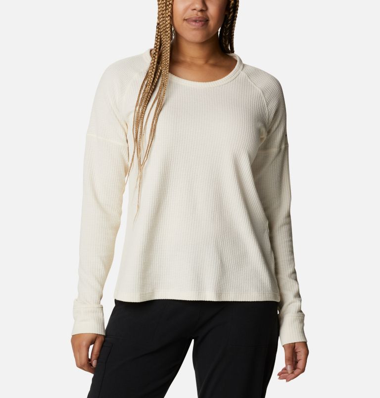 Thumbnail: Women's Pine Peak Long Sleeve Thermal Shirt, Color: Chalk Heather, image 1