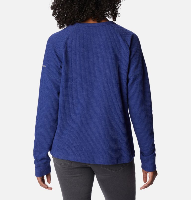 Women's Pine Peak Long Sleeve Thermal Shirt, Color: Dark Sapphire Heather, image 2