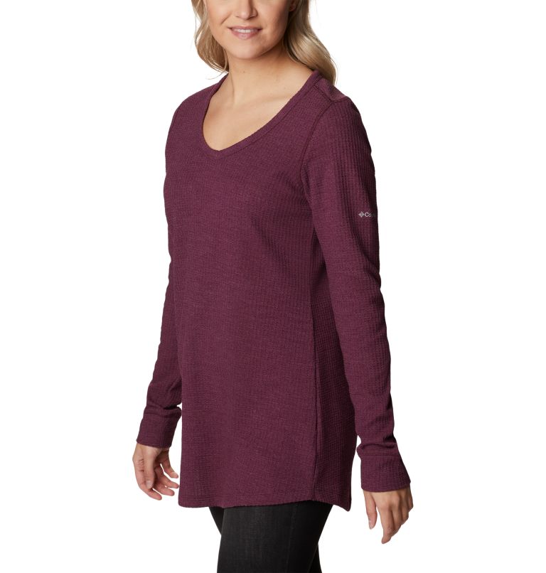 Thumbnail: Women's Pine Peak Long Sleeve Thermal Tunic, Color: Marionberry Heather, image 5