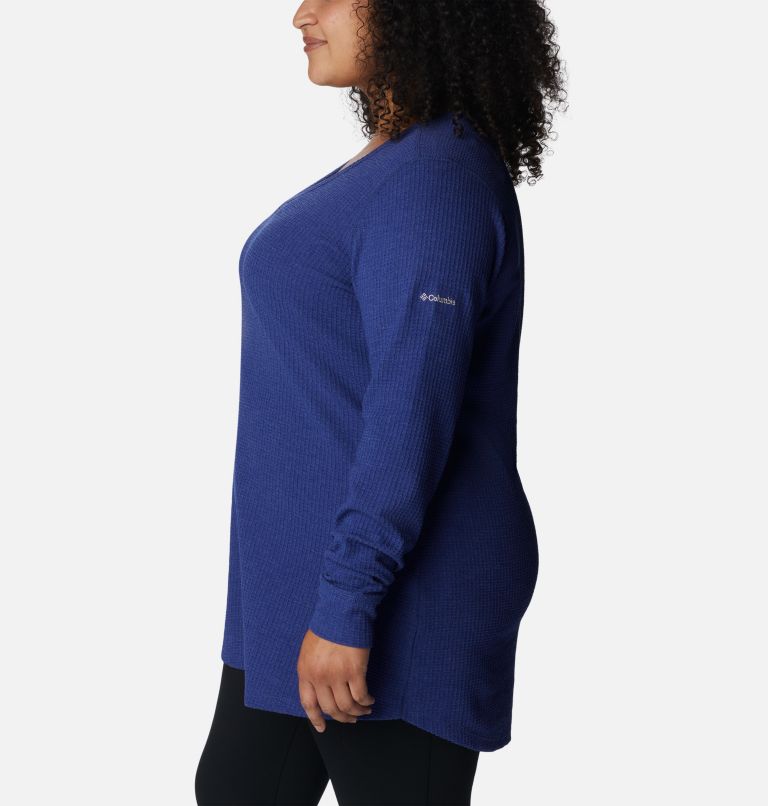 Women's Pine Peak Long Sleeve Thermal Tunic - Plus Size, Color: Dark Sapphire Heather, image 3