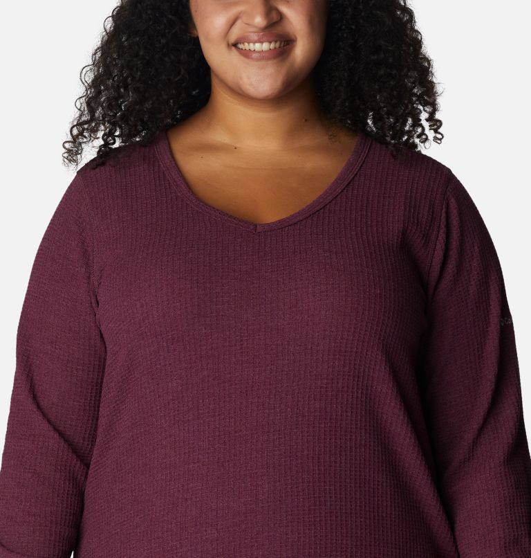 Women's Pine Peak Long Sleeve Thermal Tunic - Plus Size, Color: Marionberry Heather, image 4