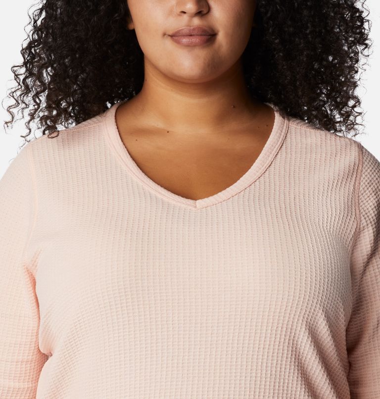 Women's Pine Peak Long Sleeve Thermal Tunic - Plus Size, Color: Peach Blossom Heather, image 4