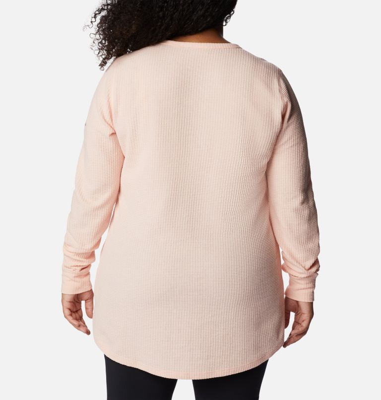 Thumbnail: Women's Pine Peak Long Sleeve Thermal Tunic - Plus Size, Color: Peach Blossom Heather, image 2