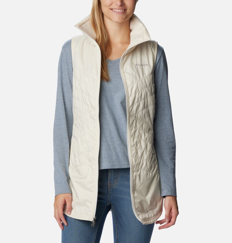 Women's Mix It Around Long Vest, Color: Chalk, image 6