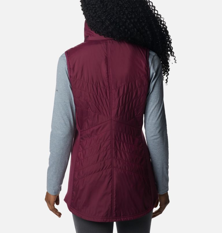 Women's Mix It Around Long Vest, Color: Marionberry, image 2