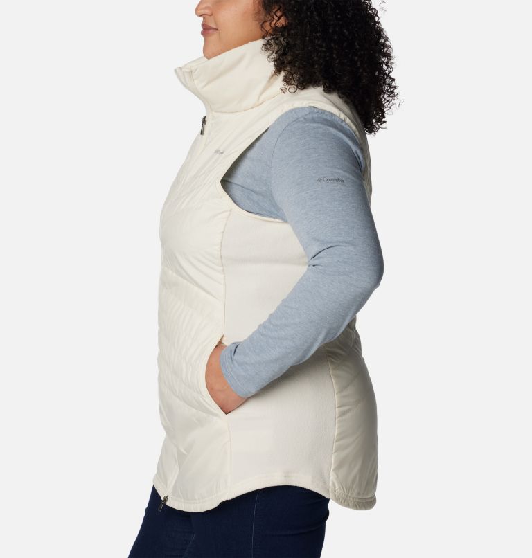 Thumbnail: Women's Mix It Around Long Vest - Plus Size, Color: Chalk, image 3