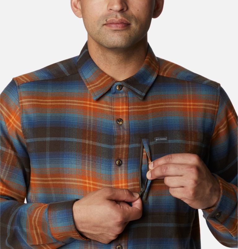 Men's Outdoor Elements II Flannel, Color: Cordovan Multi Ombre, image 6