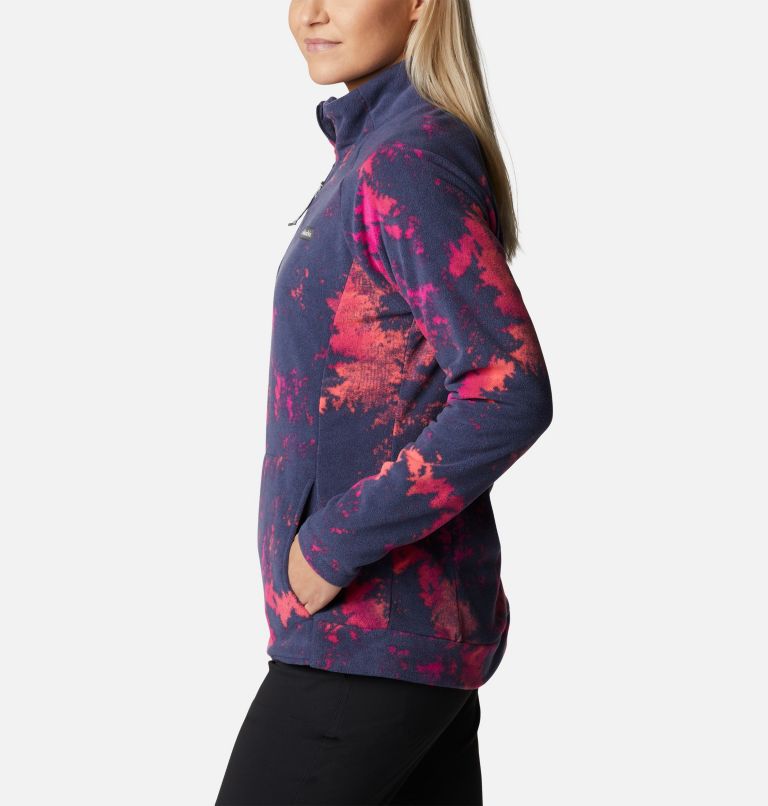 Women's Ali Peak II Quarter Zip Fleece Pullover, Color: Nocturnal Lookup Print, image 3