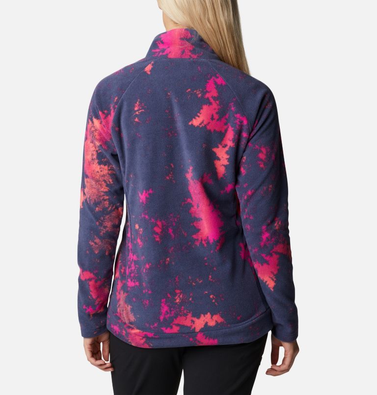 Women's Ali Peak II Quarter Zip Fleece Pullover, Color: Nocturnal Lookup Print, image 2