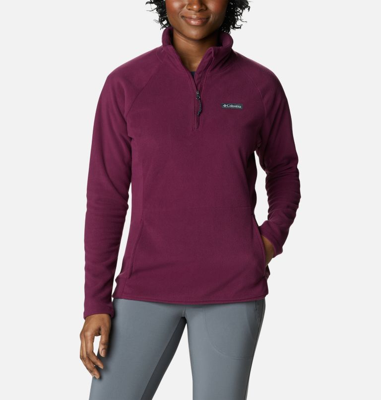 Women's Ali Peak II Quarter Zip Fleece Pullover, Color: Marionberry, image 1