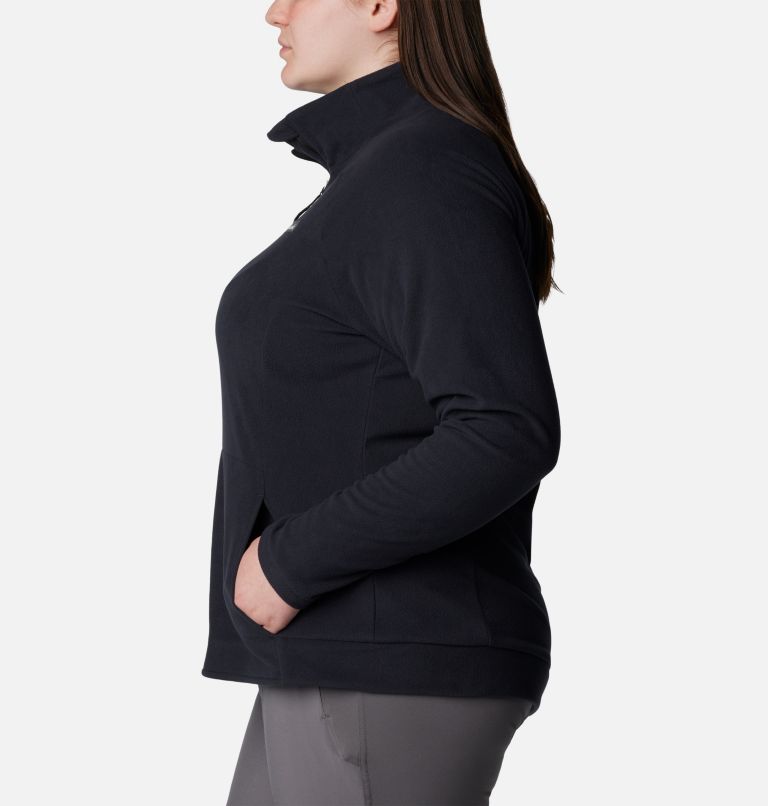 Women's Ali PeakII Quarter Zip Fleece Pullover - Plus Size, Color: Black, image 3