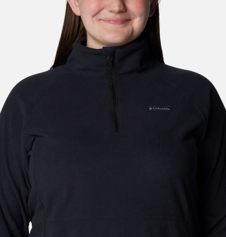 Thumbnail: Women's Ali PeakII Quarter Zip Fleece Pullover - Plus Size, Color: Black, image 4