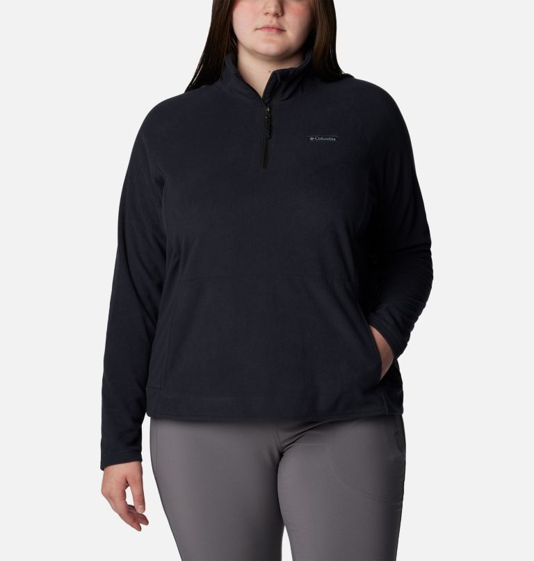Thumbnail: Women's Ali PeakII Quarter Zip Fleece Pullover - Plus Size, Color: Black, image 1