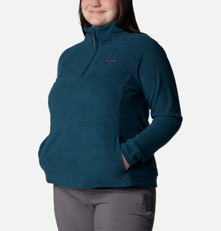 Women's Ali PeakII Quarter Zip Fleece Pullover - Plus Size, Color: Night Wave, image 5