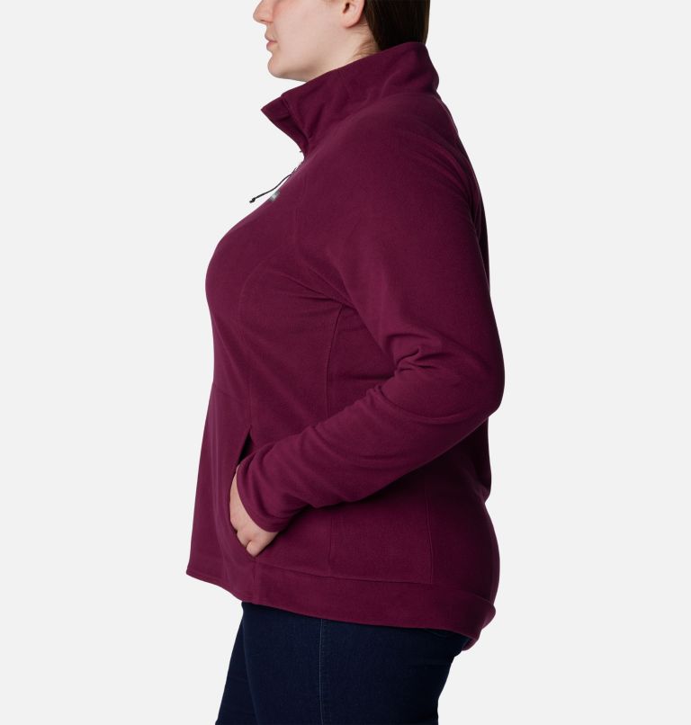 Women's Ali PeakII Quarter Zip Fleece Pullover - Plus Size, Color: Marionberry, image 3