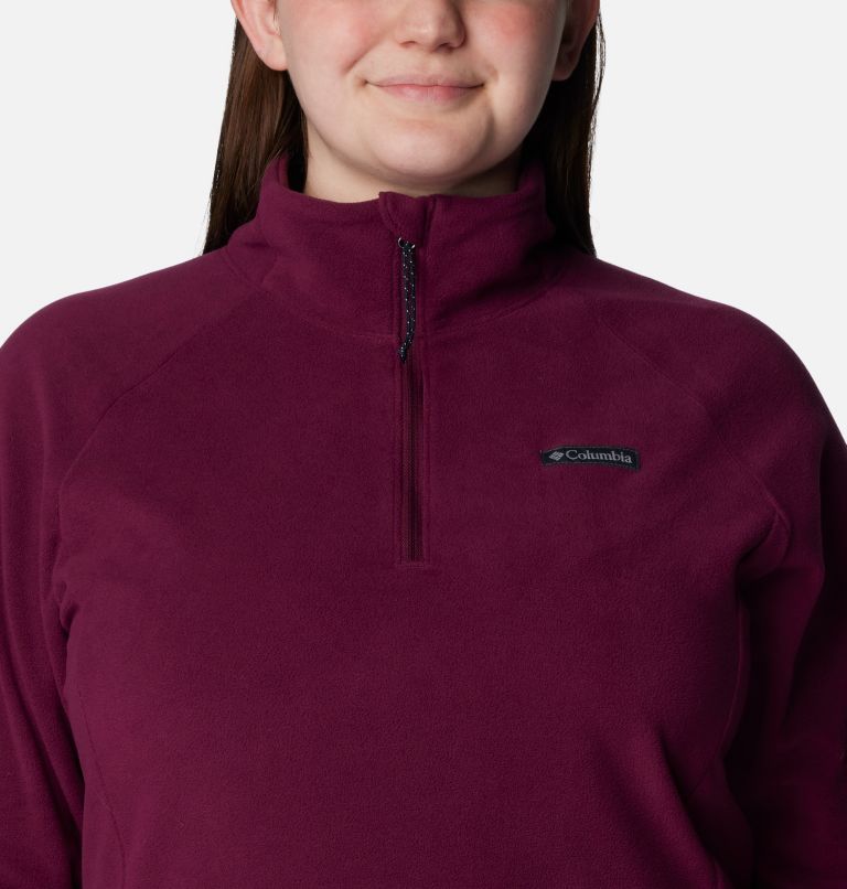 Women's Ali PeakII Quarter Zip Fleece Pullover - Plus Size, Color: Marionberry, image 4