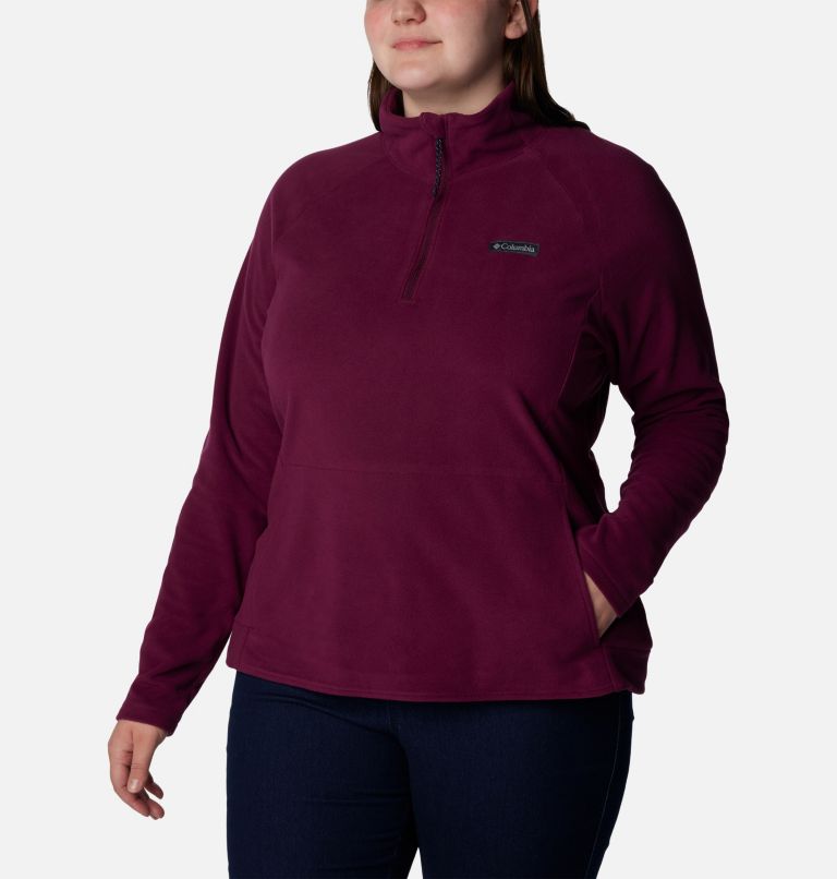 Women's Ali PeakII Quarter Zip Fleece Pullover - Plus Size, Color: Marionberry, image 5