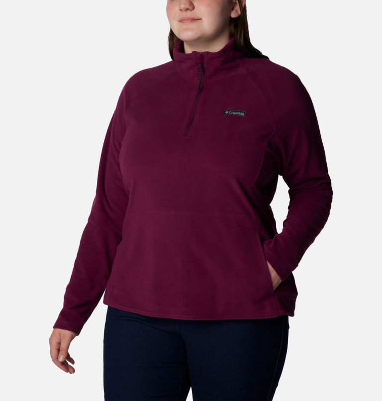 Thumbnail: Women's Ali PeakII Quarter Zip Fleece Pullover - Plus Size, Color: Marionberry, image 5
