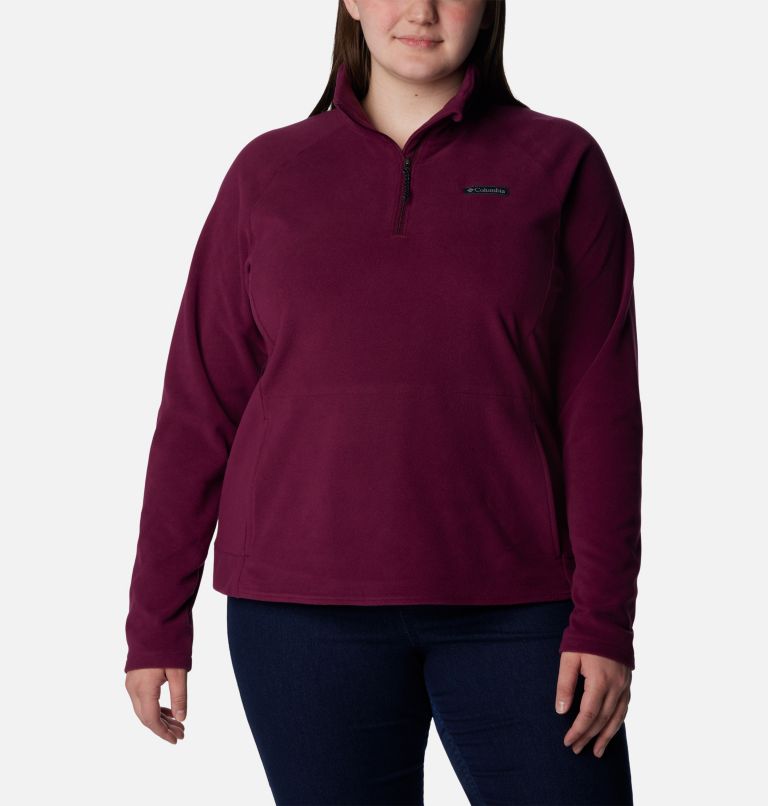 Women's Ali PeakII Quarter Zip Fleece Pullover - Plus Size, Color: Marionberry, image 1