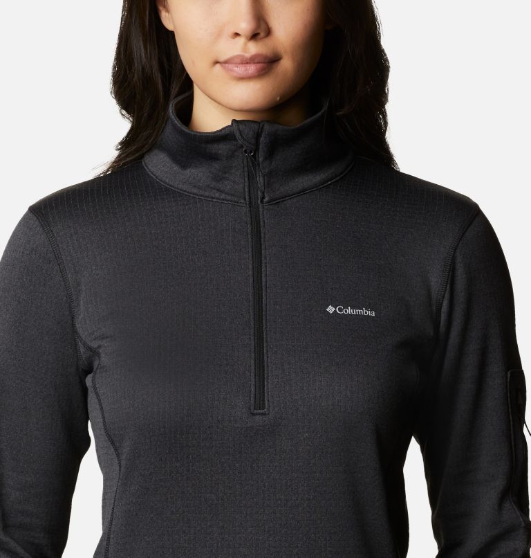 Columbia Women's Park View Grid Fleece Half-Zip - Black Heather - S