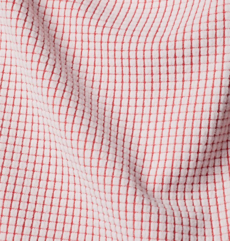Women's Park View Grid Half Zip Fleece Pullover, Color: Red Hibiscus Heather