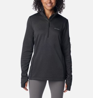 Women's Park View Half Zip Fleece, Color: Black, image 1