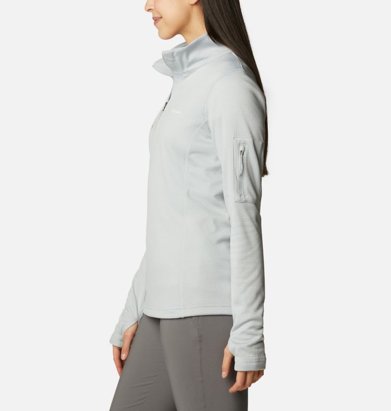 Women's Park View Half Zip Fleece, Color: Cirrus Grey, Heather, image 3