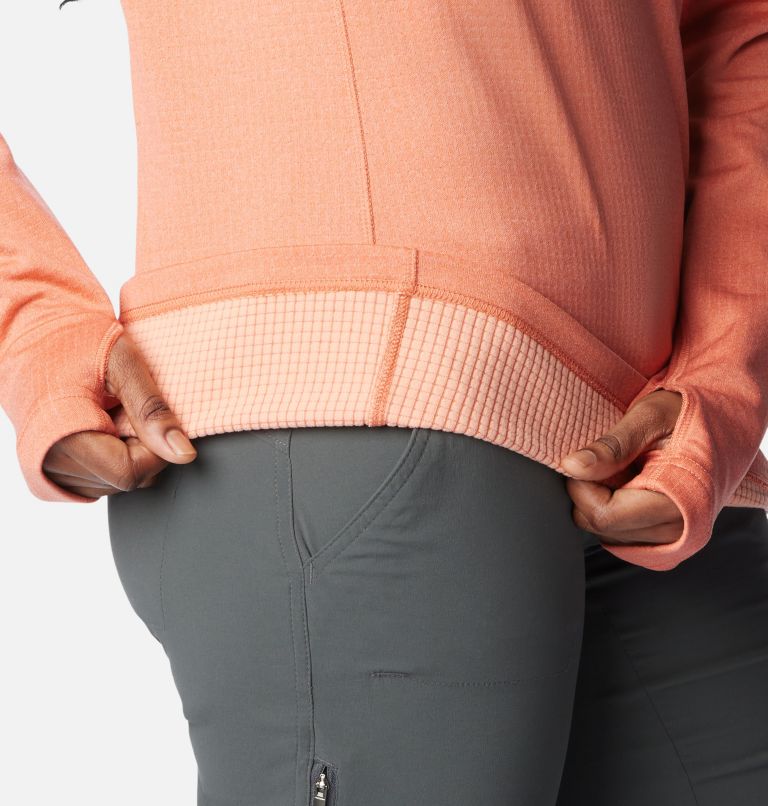 Women's Park View Half Zip Fleece, Color: Faded Peach Heather, image 6