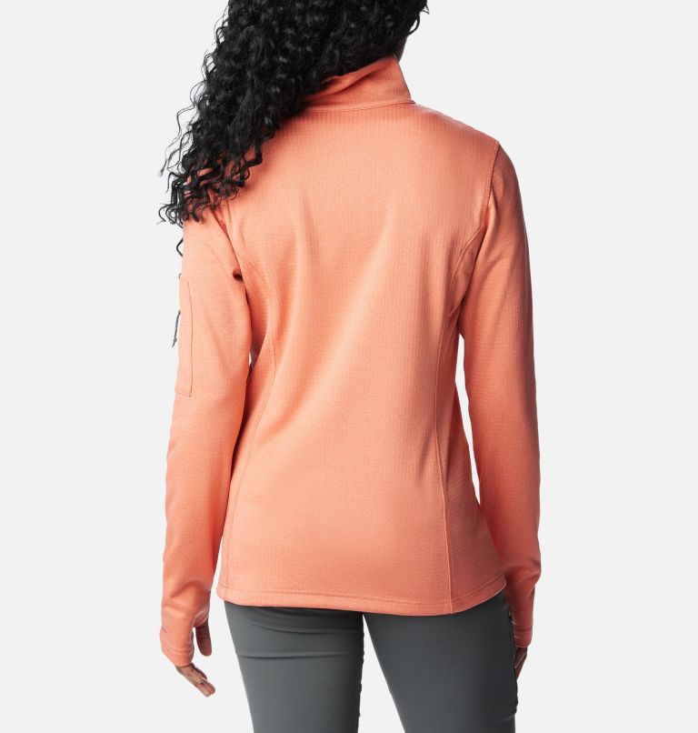Women's Park View Half Zip Fleece, Color: Faded Peach Heather, image 2