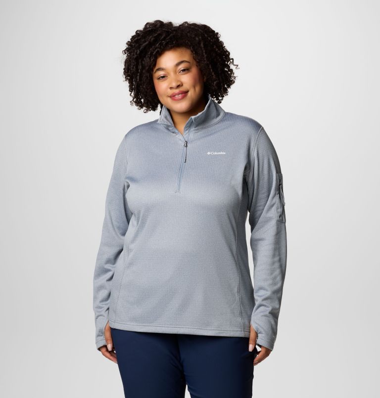 Women's plus size half zip fleece sale