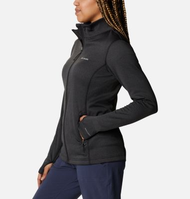 women's black fleece zip up jacket