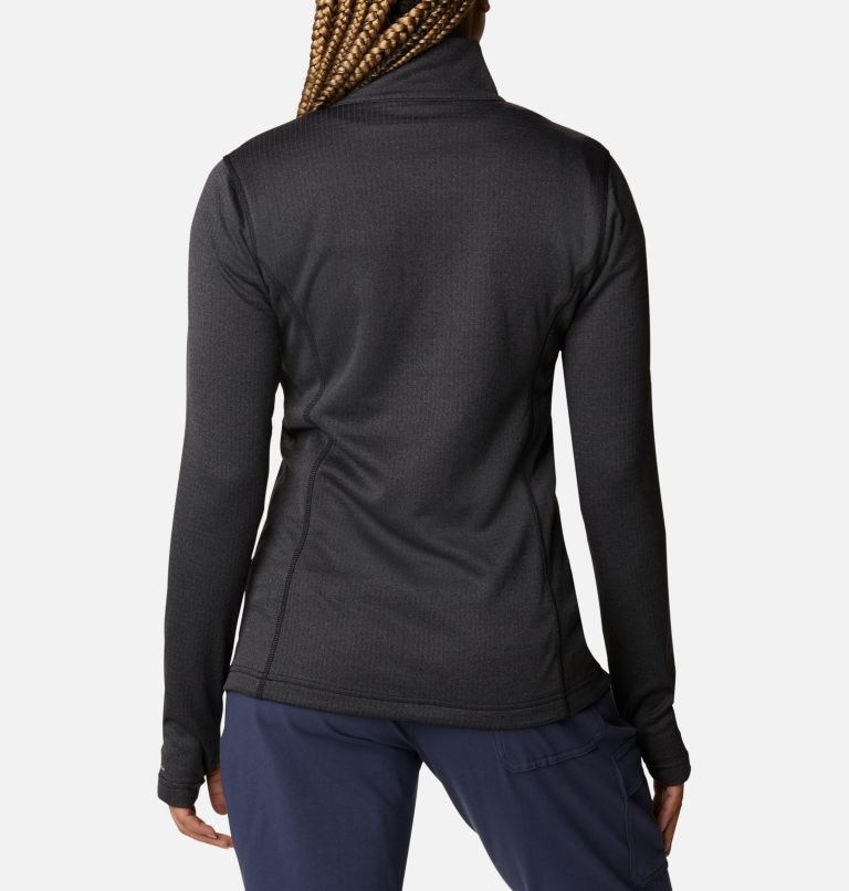 Women's Park View Grid Fleece Full Zip, Color: Black Heather