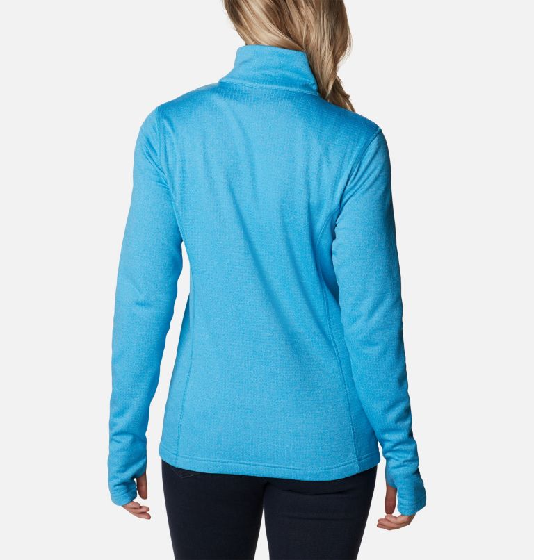 Thumbnail: Women's Park View Grid Fleece Full Zip, Color: Blue Chill Heather, image 2