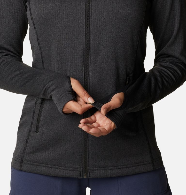 Women's Park View Technical Fleece Jacket, Color: Black Heather, image 6