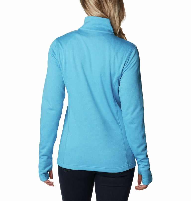 W Park View Grid Fleece Full Zip | 422 | S, Color: Blue Chill Heather, image 2