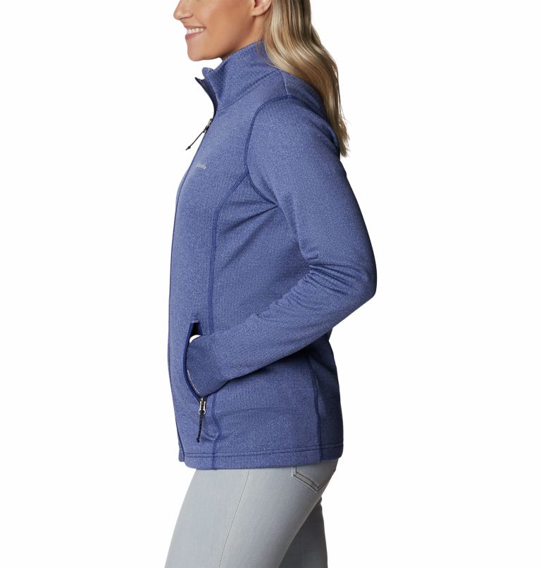 Women's Park View Technical Fleece Jacket, Color: Dark Sapphire Heather, image 3