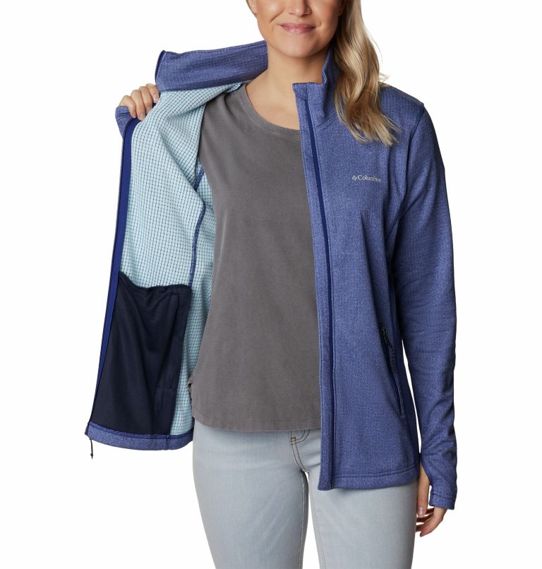 Women's Park View Technical Fleece Jacket, Color: Dark Sapphire Heather, image 5