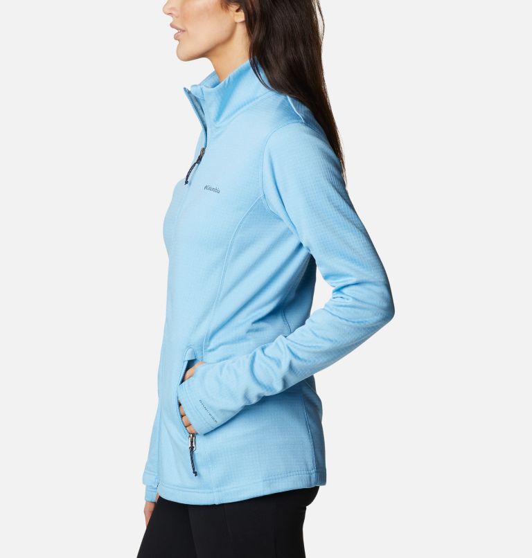 Women's Park View Technical Fleece Jacket, Color: Vista Blue Heather, image 3