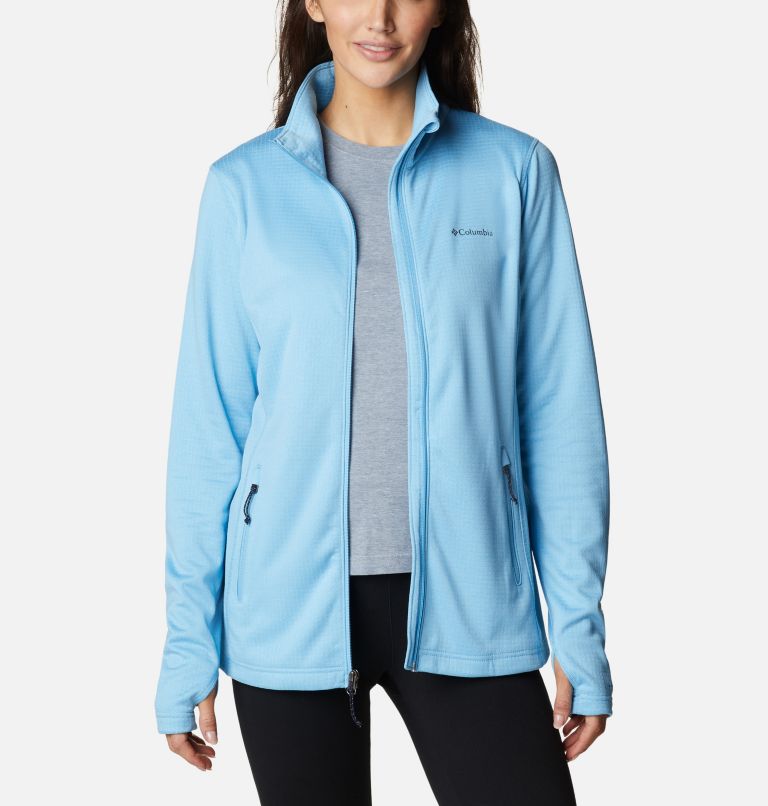 Women's Park View Technical Fleece Jacket, Color: Vista Blue Heather, image 8